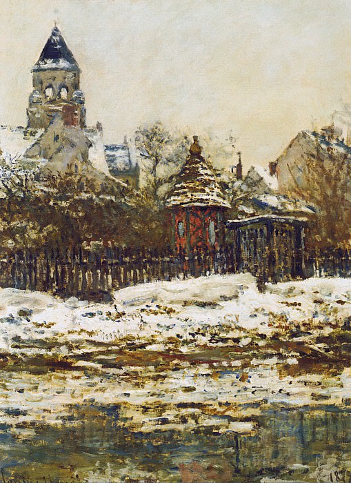 Vetheuil, Церковь зимой, Клод Оскар Моне