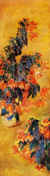 Red Azalias in a Pot, Claude Oscar Monet