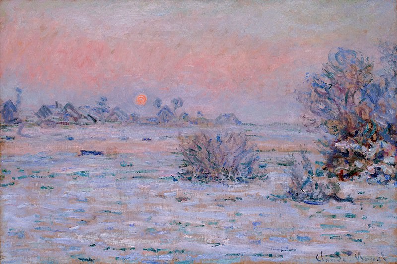 Winter Sun, Lavacourt, Claude Oscar Monet
