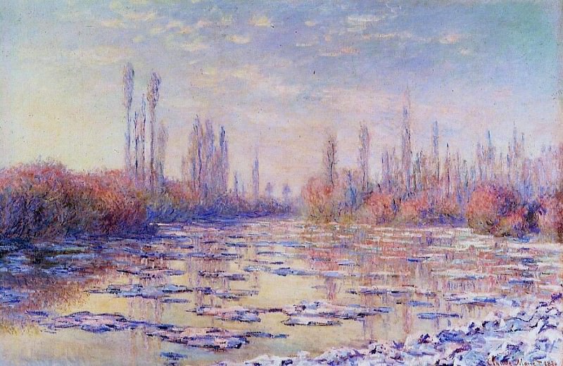 Floating Ice on the Seine, Claude Oscar Monet