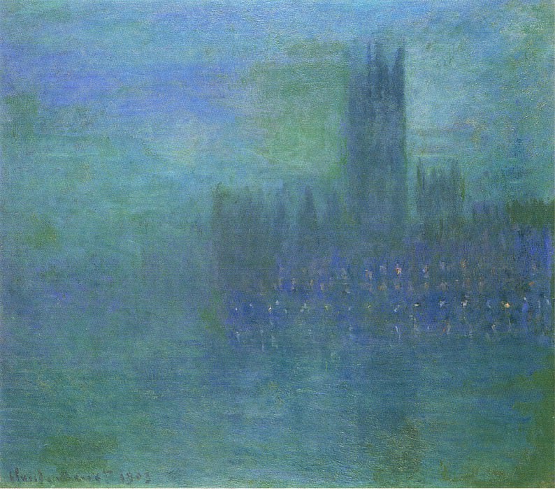 Houses of Parlilament, Fog Effect, Claude Oscar Monet