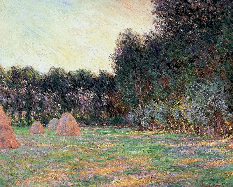 Meadow with Haystacks near Giverny, Claude Oscar Monet