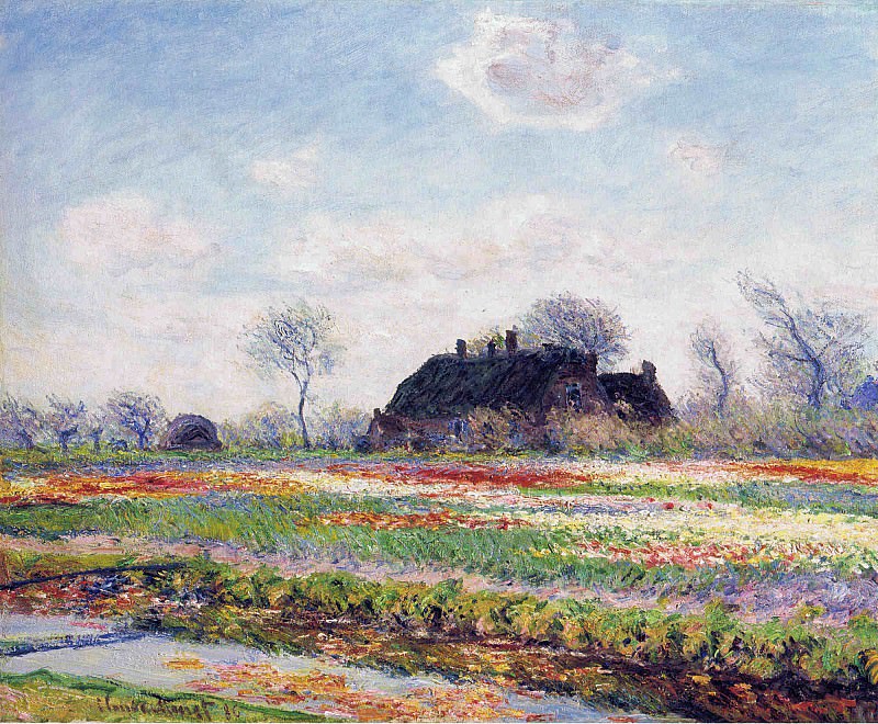 Tulip Fields at Sassenheim, Near Leiden, Claude Oscar Monet
