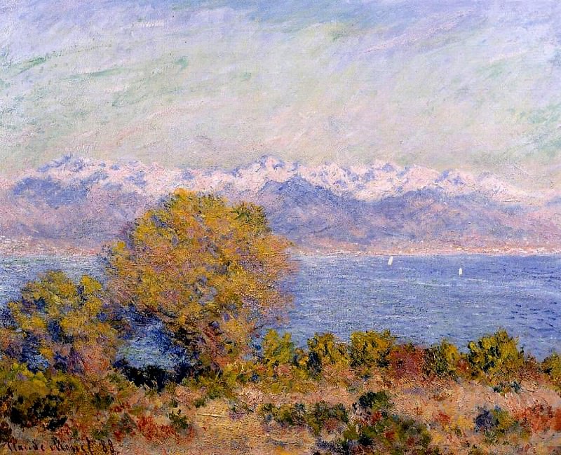 The Alps Seen from Cap dвЂ™Antibes, Claude Oscar Monet