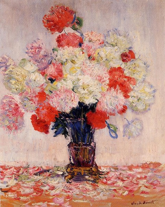 Vase of Peonies, Claude Oscar Monet