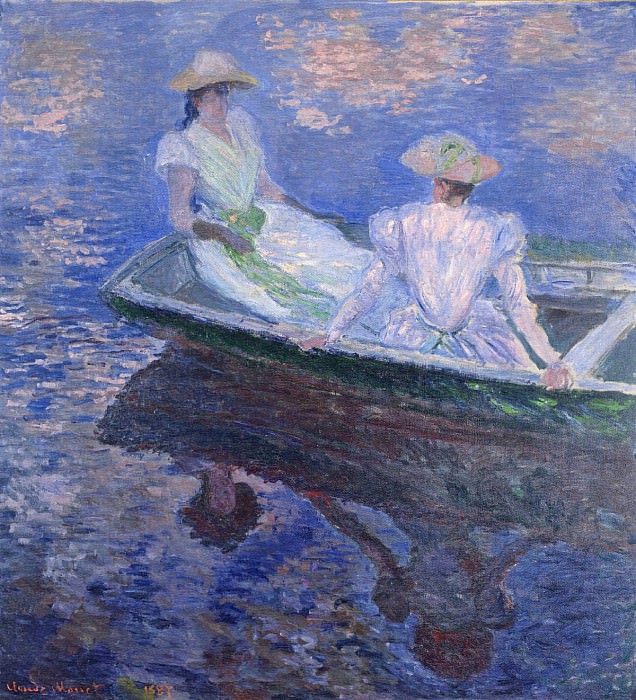 Young Girls in a Row Boat, Claude Oscar Monet