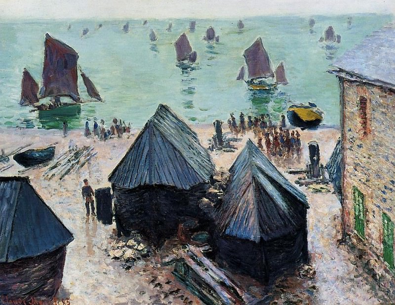 The Departure of the Boats, Etretat, Claude Oscar Monet