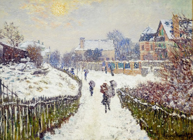 Boulevard St. Denis, Argenteuil, Snow Effect, Claude Oscar Monet
