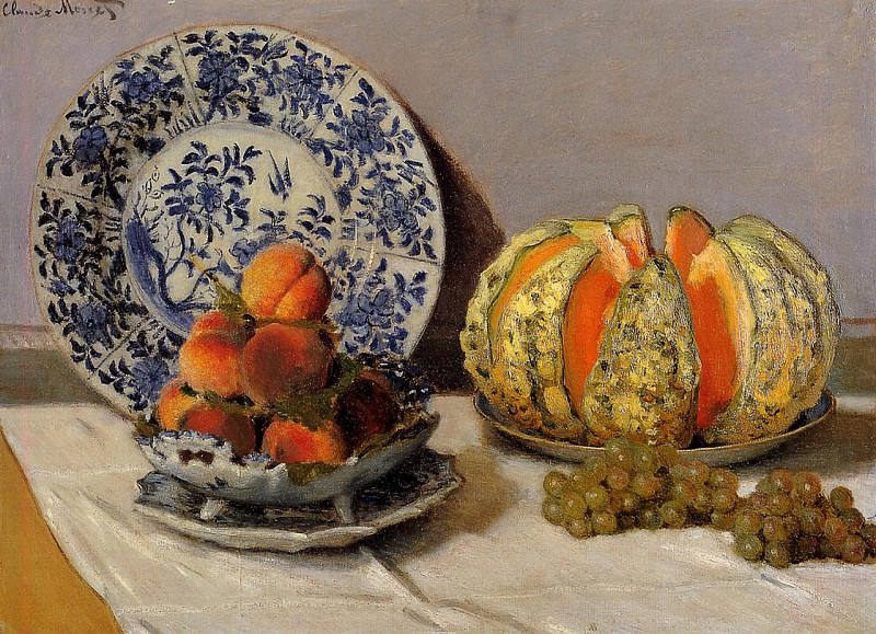 Still Life with Melon, Claude Oscar Monet