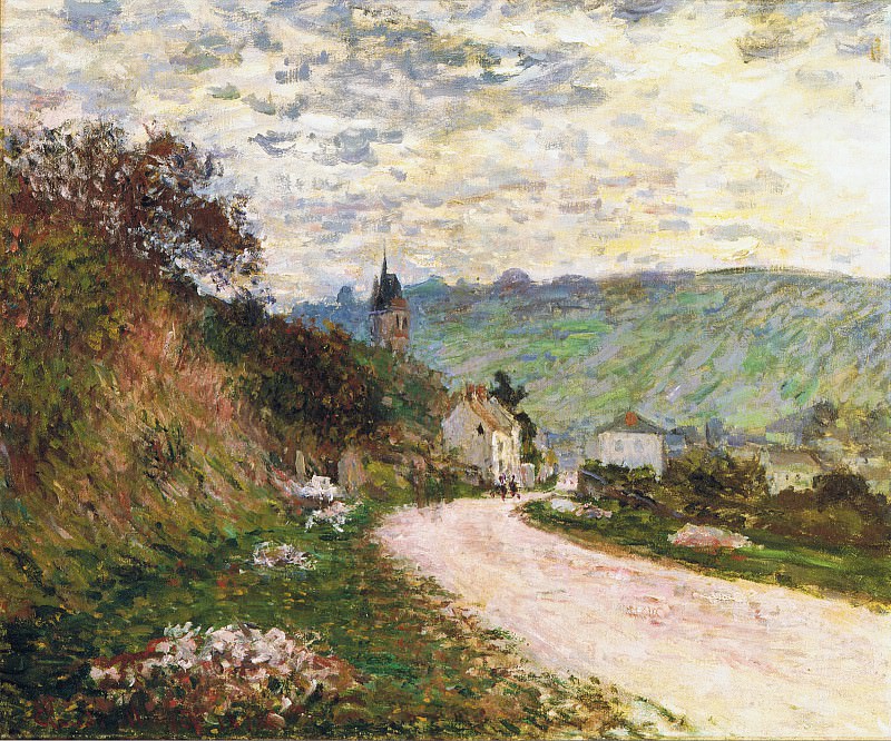 La Route a Vetheuil, Claude Oscar Monet
