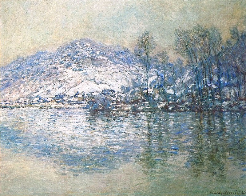 The Seine at Port Villez, Snow Effect, Claude Oscar Monet