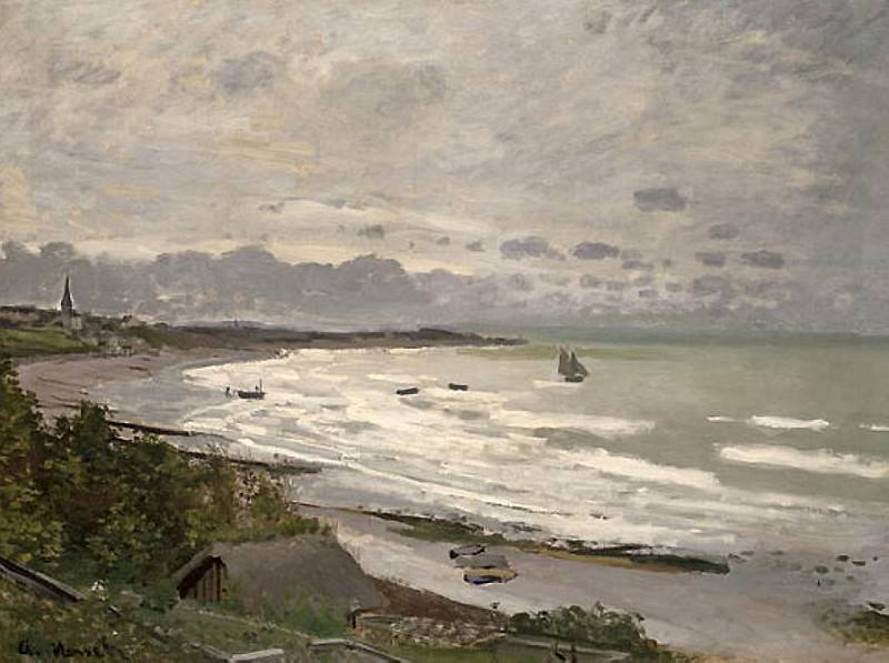 The Beach at Saint-Adresse, Claude Oscar Monet