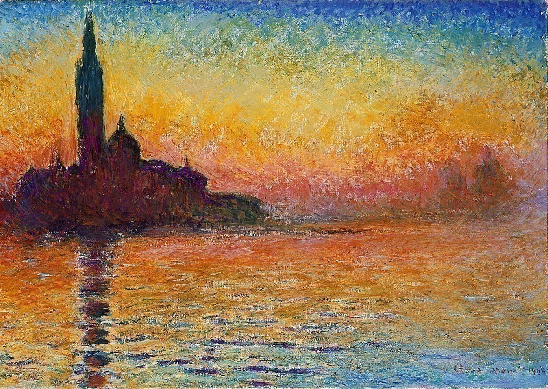 San Giorgio Maggiore at Dusk, Claude Oscar Monet