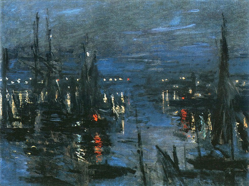 The Port of Le Havre, Night Effect, Claude Oscar Monet