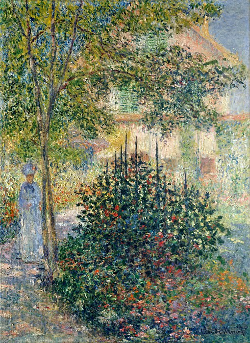 Camille Monet in the Garden at the House in Argenteuil, Claude Oscar Monet