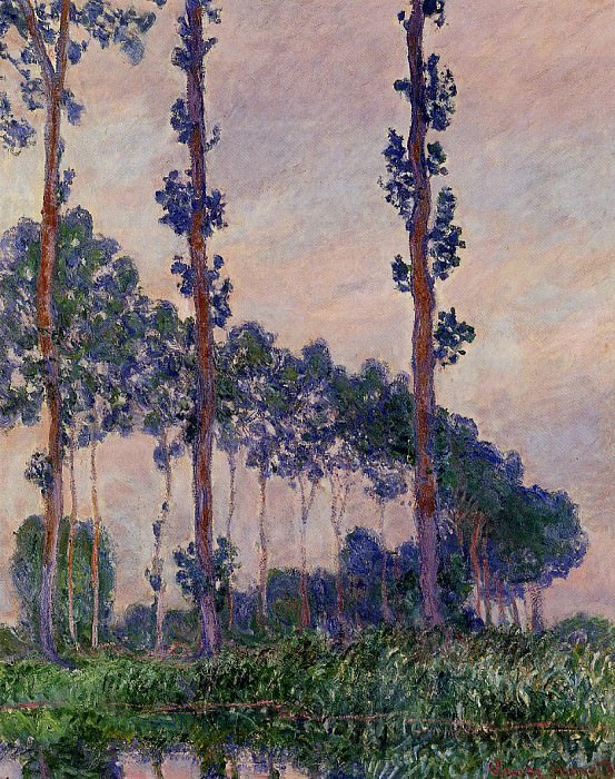 Three Trees in Grey Weather, Claude Oscar Monet