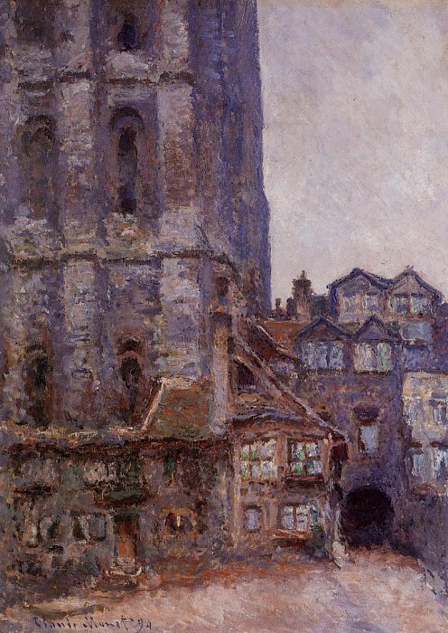 The Cour dвЂ™Albane, Grey Weather, Claude Oscar Monet