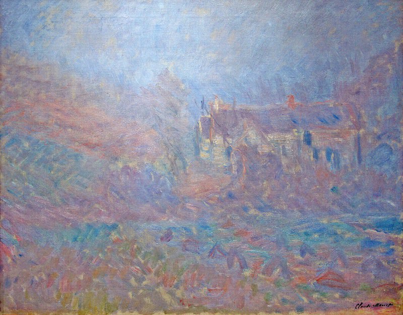 Houses at Falaise in the Fog, Claude Oscar Monet