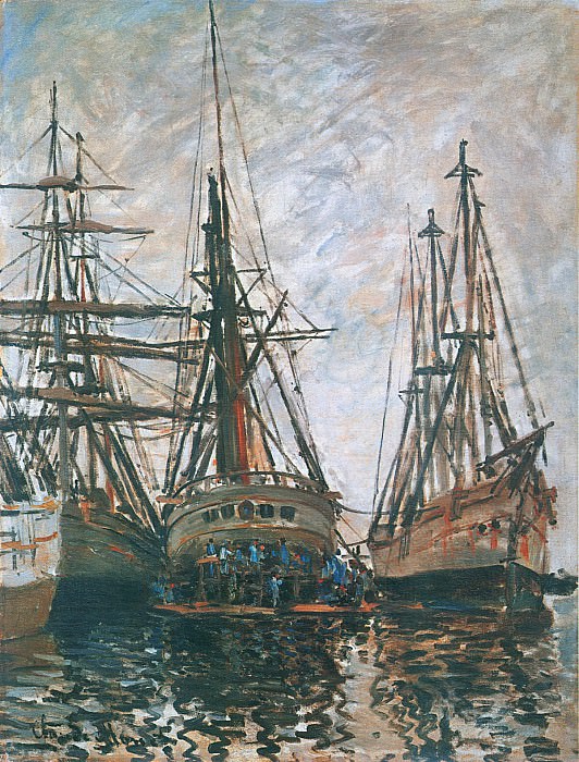 Boats on Rapair, Claude Oscar Monet