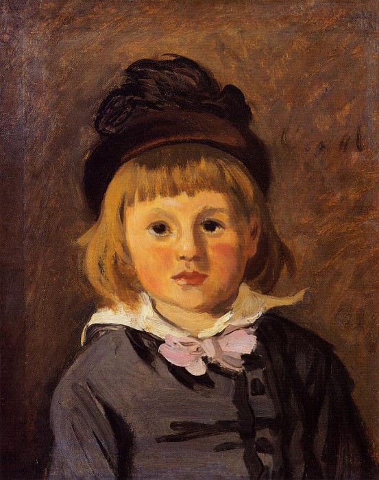 Portrait of Jean Monet Wearing a Hat with a Pompom, Claude Oscar Monet