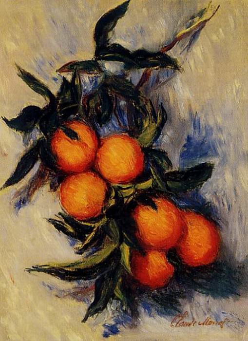 Branch of Orange Bearing Fruit, Claude Oscar Monet