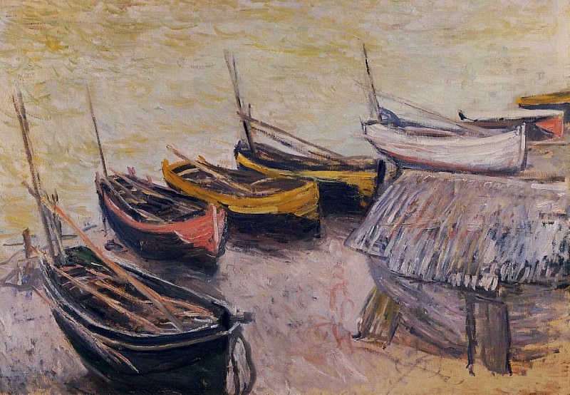 Boats on the Beach, Claude Oscar Monet