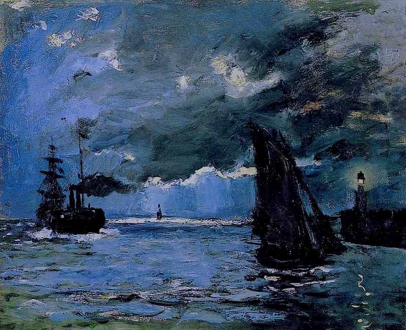 Seascape, Night Effect, Claude Oscar Monet