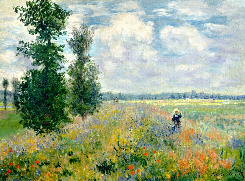 Poppy Field, Argenteuil, Claude Oscar Monet