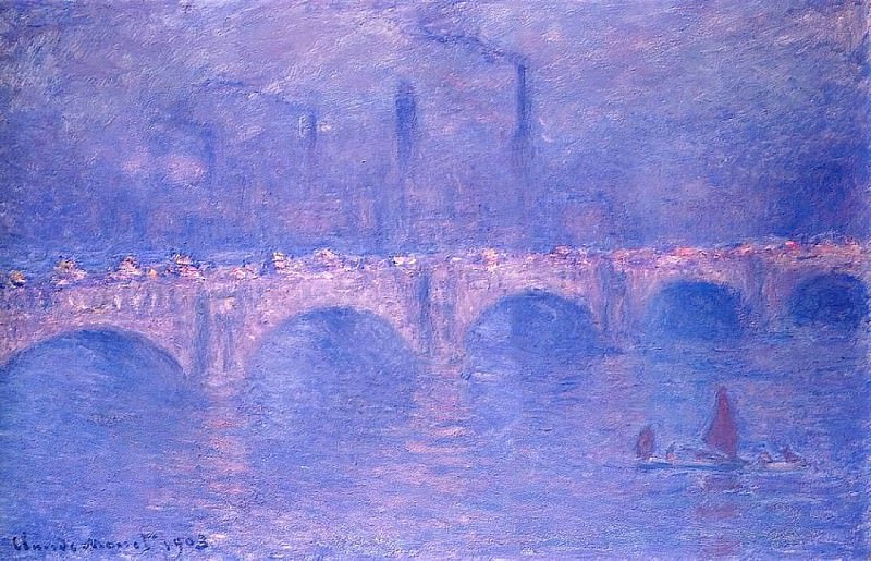 Waterloo Bridge, Hazy Sun, Claude Oscar Monet