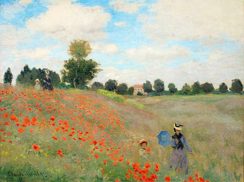 Poppies Near Argenteuil, Claude Oscar Monet