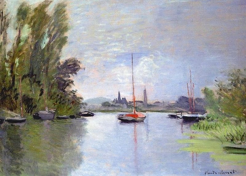 Argenteuil Seen from the Small Arm of the Seine, Claude Oscar Monet