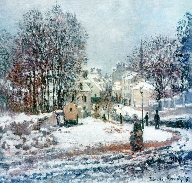 The Grand Street Entering to Argenteuil, Winter, Claude Oscar Monet