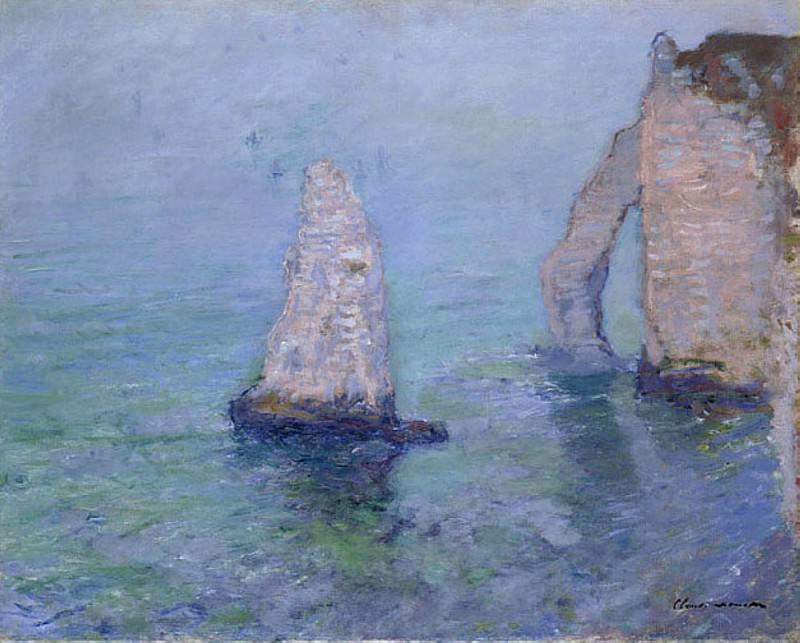 The Rock Needle and Porte d’Aval, Etretat. 1885, Claude Oscar Monet