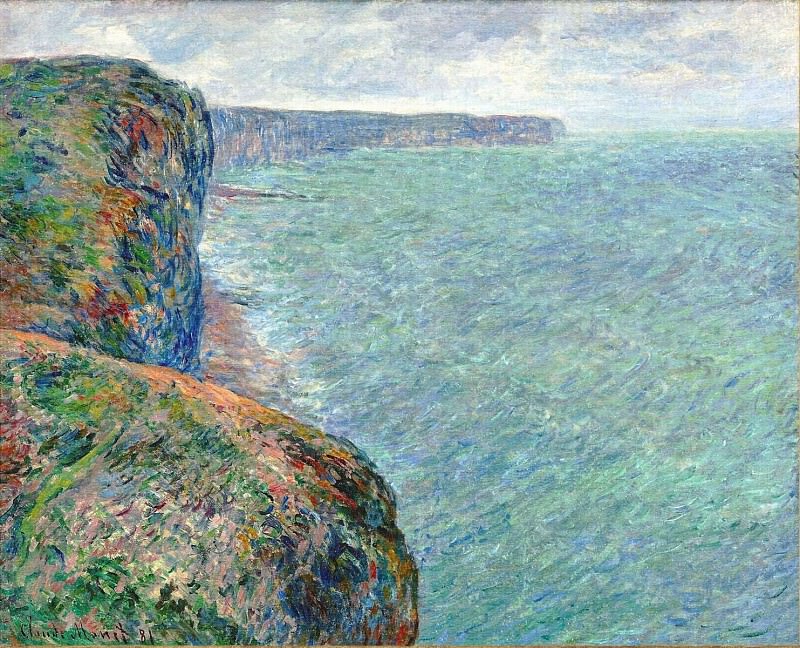 The Sea Seen from the Cliffs of Fecamp, Claude Oscar Monet