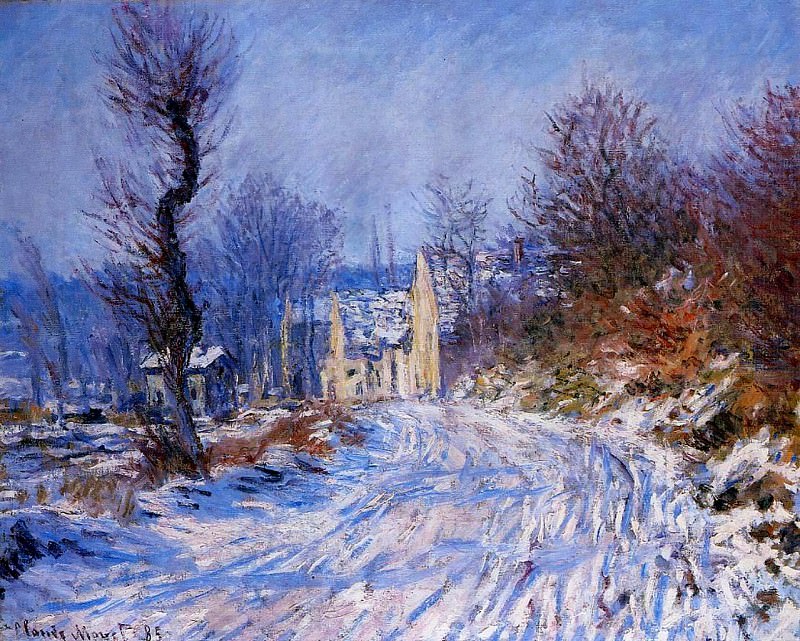 Road to Giverny in Winter, Claude Oscar Monet