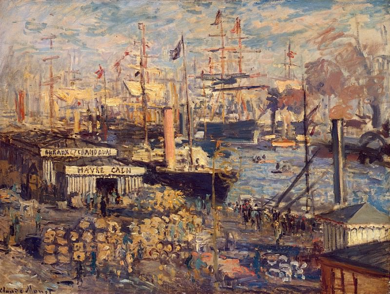 The Grand Dock at Le Havre , Claude Oscar Monet