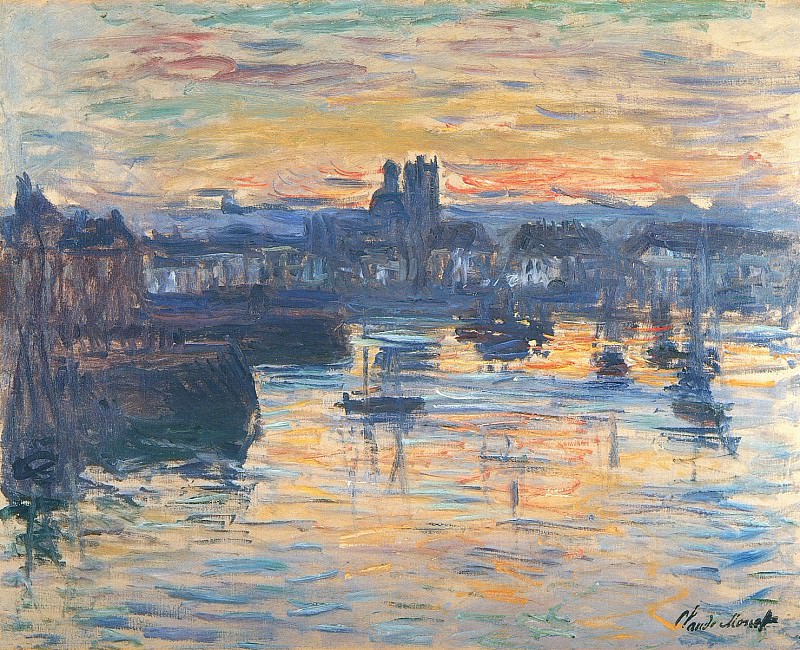 Port of Dieppe, Evening, Claude Oscar Monet