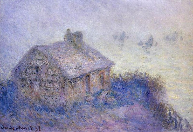 Customs House at Varengeville in the Fog, Claude Oscar Monet