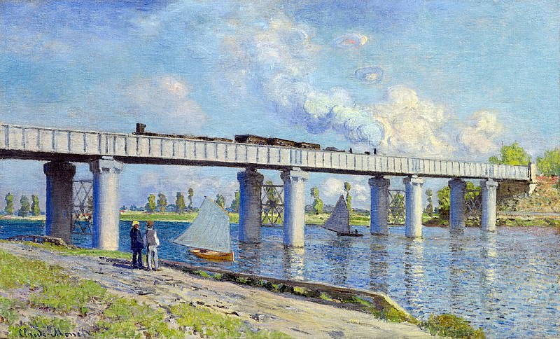 The Railroad Bridge at Argenteuil, Claude Oscar Monet
