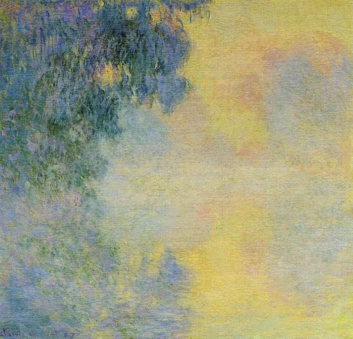 Misty Morning on the Seine, Sunrise, Claude Oscar Monet