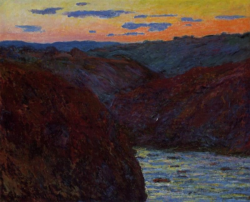 Valley of the Creuse, Sunset 2, Claude Oscar Monet