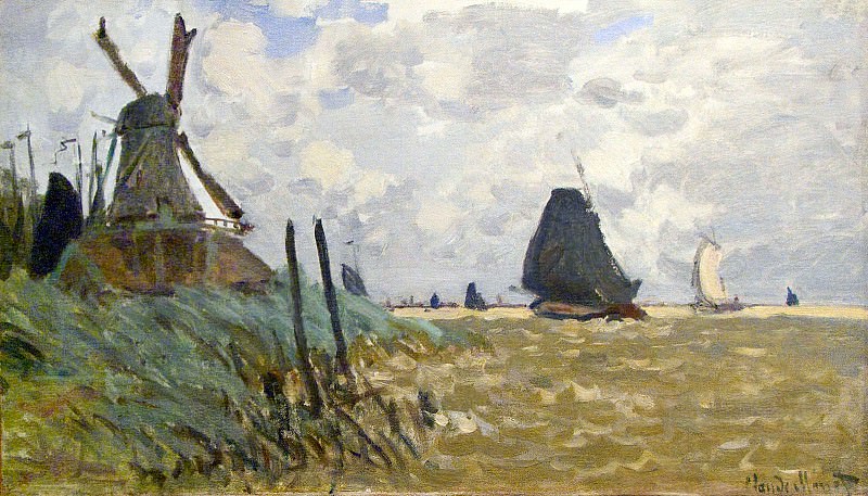 Windmill near Zaandam, Claude Oscar Monet