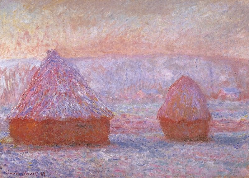 Grainstacks at Giverny, Morning Effect, Claude Oscar Monet