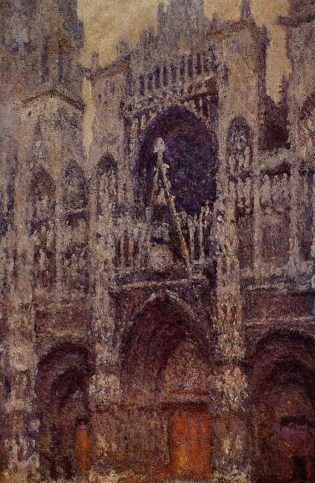 Rouen Cathedral, the Portal, Grey Weather, Claude Oscar Monet