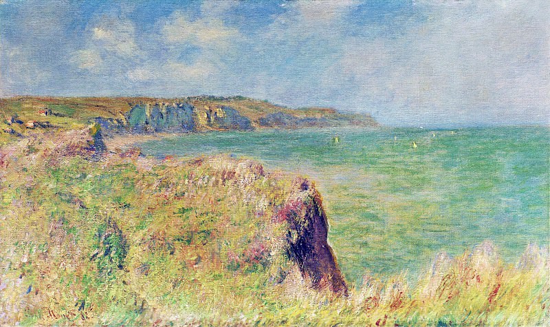 Edge of the Cliff at Pourville, Claude Oscar Monet