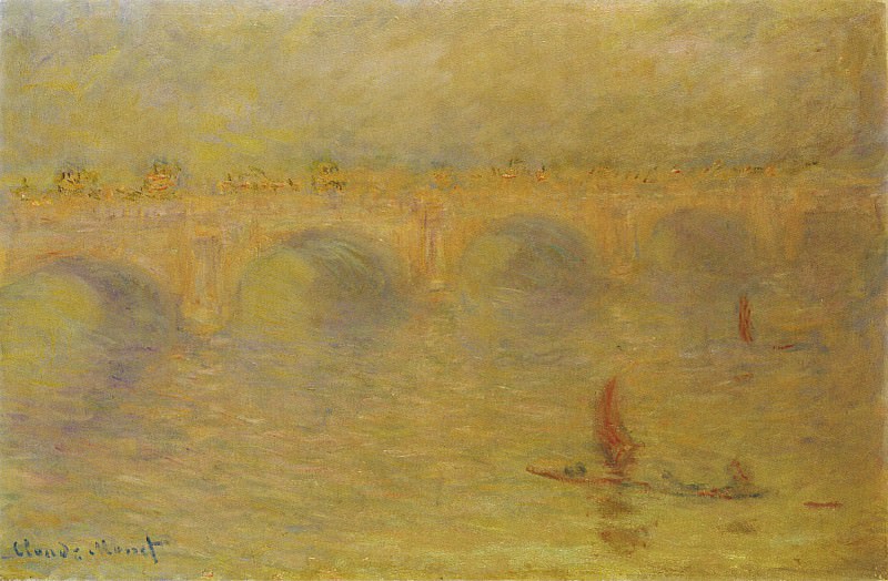 Waterloo Bridge, Sunlight Effect, Claude Oscar Monet