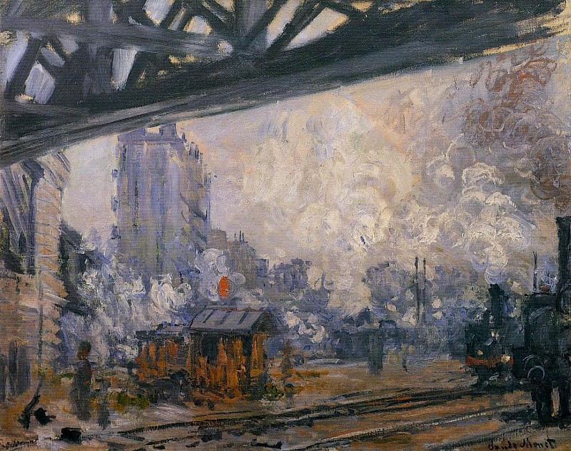 Вокзал Сен-Лазар, внешний вид, Клод Оскар Моне