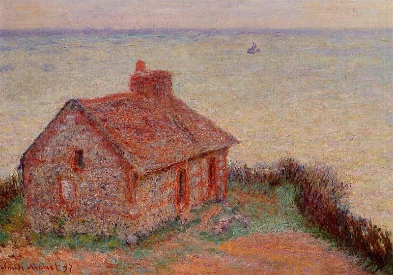 Customs House, Rose Effect, Claude Oscar Monet