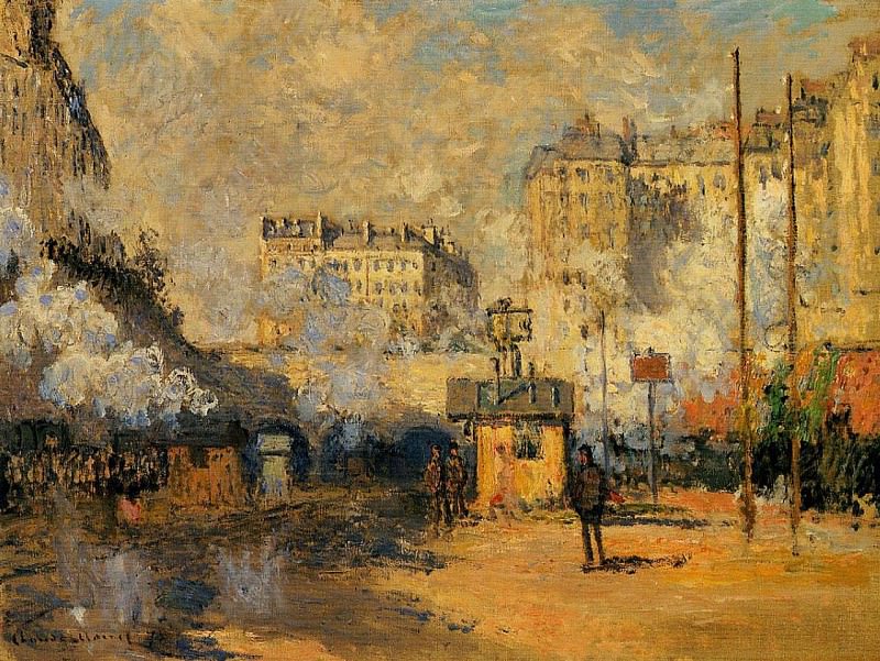 Saint-Lazare Station, Sunlight Effect, Claude Oscar Monet
