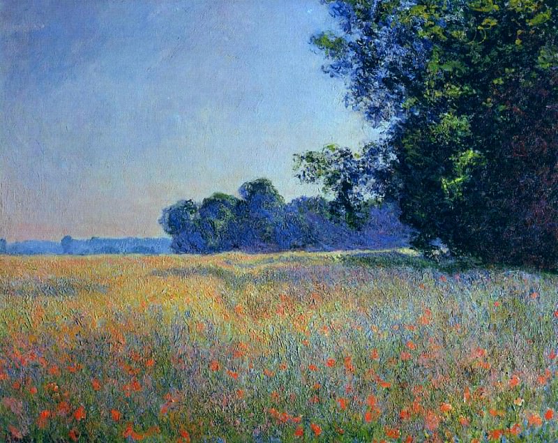 Oat and Poppy Field, Giverny, Claude Oscar Monet